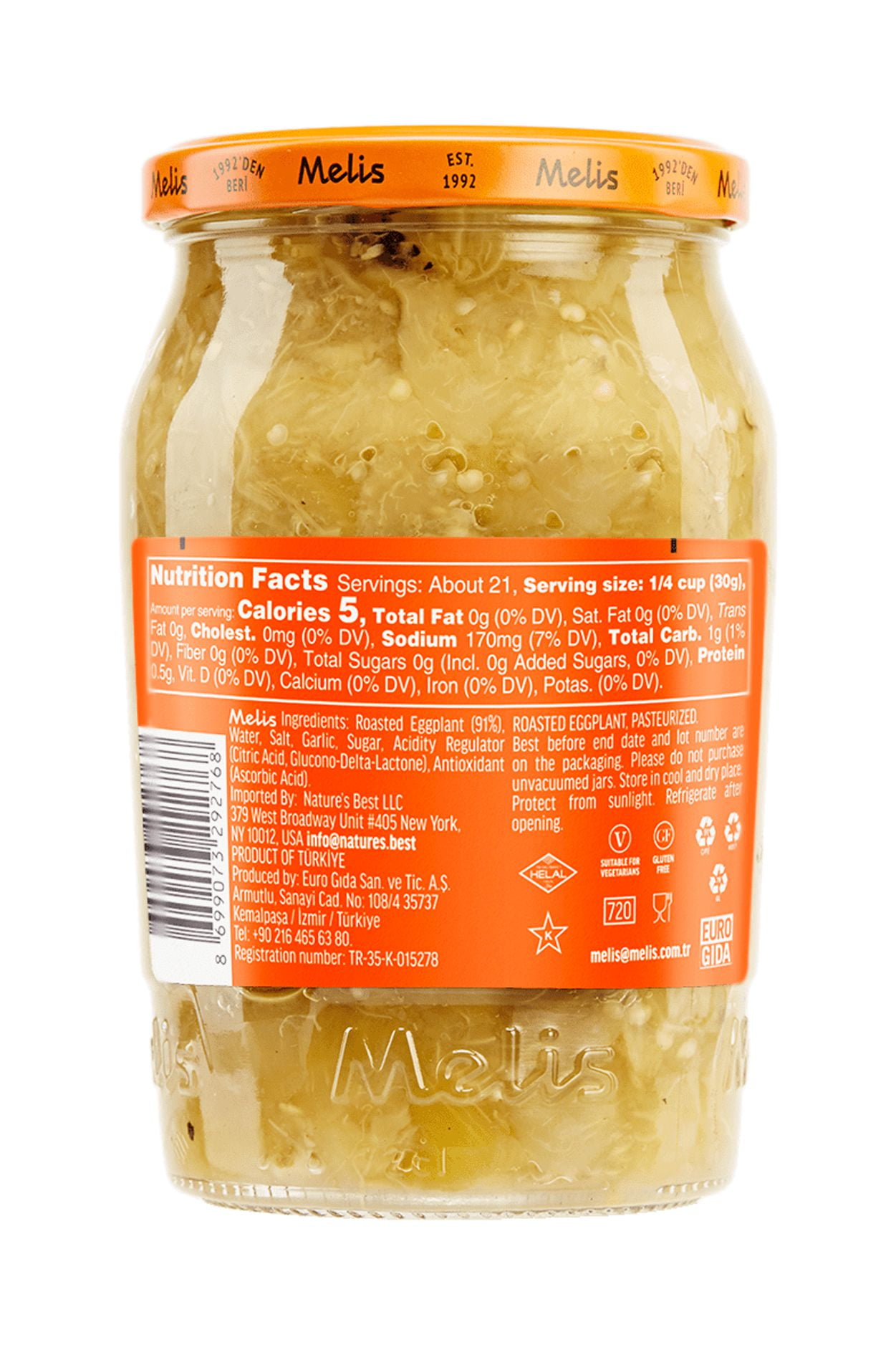 Melis World Roasted Eggplant, 24 oz Glass Jar, 1 Count - Walmart.com