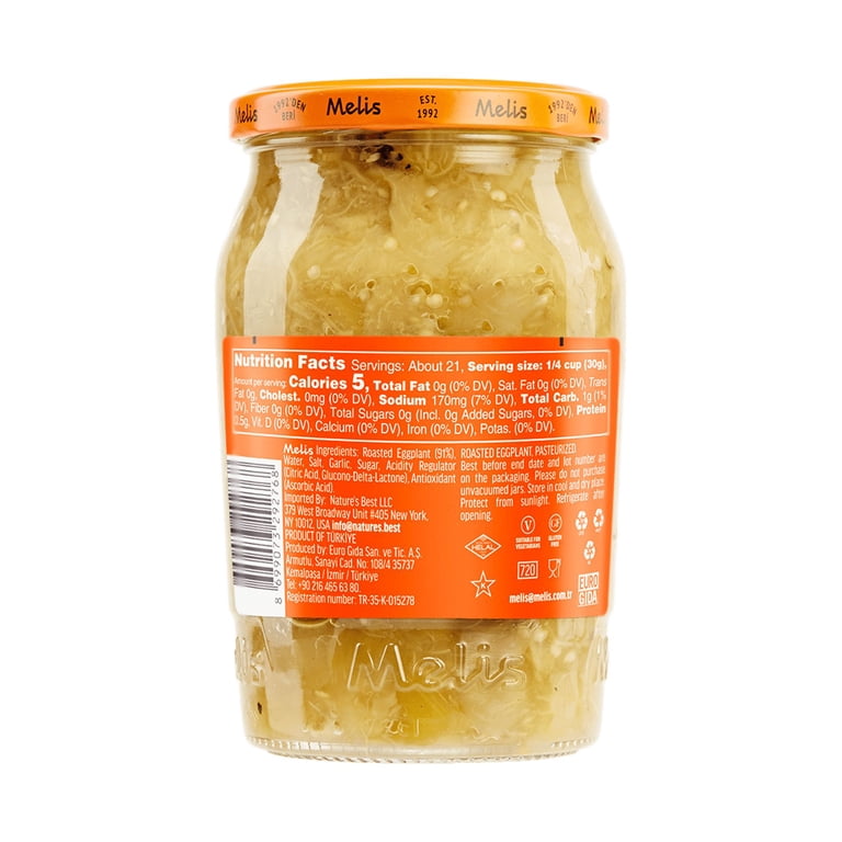 Melis World Roasted Eggplant, 24 oz Glass Jar, 1 Count - Walmart.com