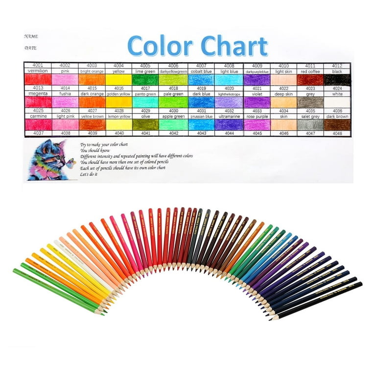 PRINxy 48 Colored Pencils Children's Paintbrush Set Water-soluble Color  Lead Colored Pencils for Adult Coloring Books/Holiday Gifts for Artist  Drawing A 
