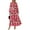Floral Wine Red Multi, variant on PRETTYGARDEN Long Sleeve Maxi Fall Dresses for Women V Neck Smocked Boho Floral Tiered Swing Flowy Wedding Guest Dress