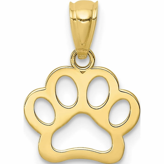 10K Yellow Gold Dog Paw Pendant Made In United States -Jewelry By Sweet Pea