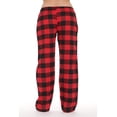thumbnail image 3 of Pantalones de pijama de franela a cuadros Buffalo para mujer con bolsillos Adepaton WMCH-234, 3 of 3