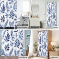 thumbnail image 6 of Blue Leaves Fabric Shower Curtain Spring Art Washable Shower Curtains for Bathroom, Waterproof Bath Curtain with Hooks Home Decor 72x72in, 6 of 8