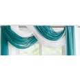 thumbnail image 2 of WARM HOME DESIGNS Set of 2 White & Teal Canopy Bed Curtains in 55 x 360 Inch Size. BE White & Teal 360, 2 of 7