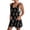 Black, variant on Floral Print Rompers for Women Sleeveless Casual Loose Fit Rompers Scoop Neck Adjustable Straps Summer Vacation One Piece Outfits with Pockets Light Blue XL