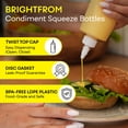 thumbnail image 2 of BRIGHTFROM Condiment Squeeze Bottles, 12 OZ Empty Squirt Bottle with Twist Top Cap, Leak Proof - Great for Ketchup, Mustard, Syrup, Sauces, Dressing, Oil, Arts and Crafts, BPA FREE Plastic - 2 PACK, 2 of 8