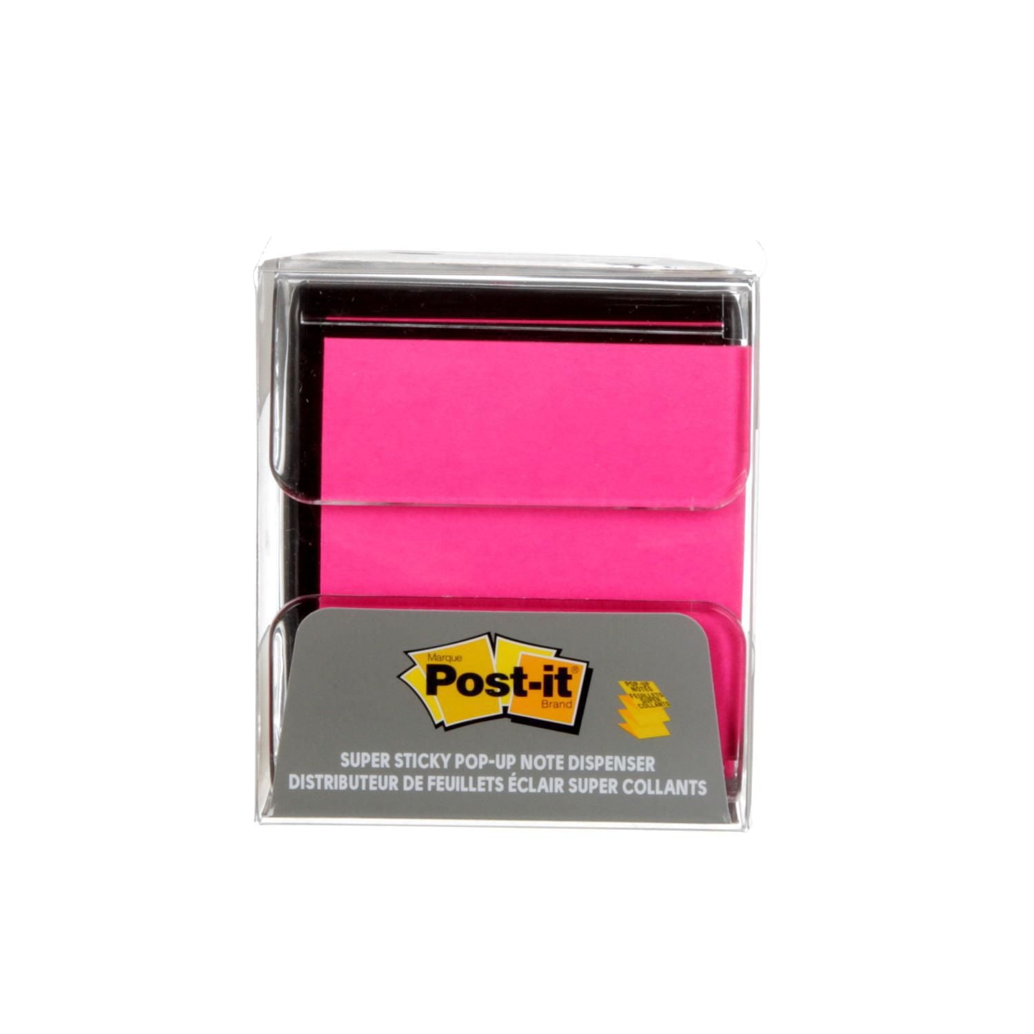 Post-it® Super Sticky Pop-up Note Dispenser WD-330-BK-C-RP4, Black, 1/Pack