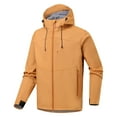thumbnail image 2 of Veste Doublée en Polaire pour Hommes Imperméable Course Cyclisme Golf Randonnée avec Capuche Poches Zippées, 2 of 7