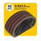 thumbnail image 2 of Cinta lijadora TPmax 3/8 x 13 pulgadas, óxido de aluminio surtido, 48 unidades, 2 of 6
