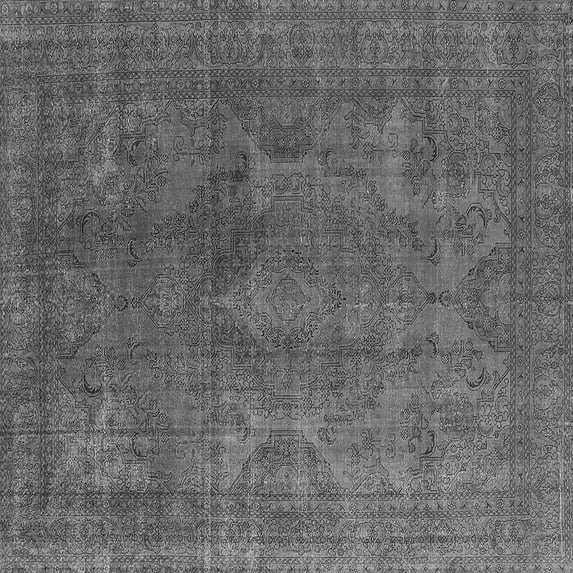 Ahgly Company Indoor Square Persian Gray Bohemian Area Rugs, 7' Square