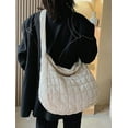thumbnail image 5 of JUYGO Trendy Large Capacity Shoulder Bag Padded Women Handbag Cozy Winer Down Crossbody Bag, 5 of 6