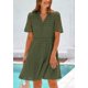 thumbnail image 5 of Vestido PRETTYGARDEN para mujer, manga corta, cuello en V, ojales 2025, 5 of 9
