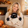 thumbnail image 4 of Spider Plush Toy with Large Sparkly Eyes, Soft Striped Legs Stuffed Insect Doll for Halloween Decoration and Playful Accessory Display Collection, 4 of 6