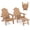 Brown, variant on Gymax 2 PCS Folding Adirondack Chair HIPS Fire Pit Chair w/ Adjustable Backrest Brown