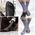 thumbnail image 6 of CAILDANL 10 Pairs Mens Ultra Thin Dress Socks Silk Sheer Business Socks Soft Nylon Work Trouser Sox Mid Calf, 6 of 7