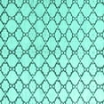 thumbnail image 1 of Ahgly Company Machine Washable Indoor Square Trellis Turquoise Blue Contemporary Area Rugs, 5' Square, 1 of 4