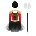 thumbnail image 3 of Linjinx Womens Outfit Magician Deluxe Set Carnival Fancy Dress up Theme Party Outfit Red S, 3 of 6