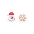thumbnail image 3 of Juego de 5 pares de aretes navideños para niñas, regalos navideños para mujeres, árbol de Navidad, caja de regalo con copo de nieve, calcetín de muñeco de nieve, Papá Noel, 3 of 5