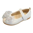 thumbnail image 1 of B91xZ Chaussures de Princesse pour Filles Tout-Petits Confort Sandale à Bout Ouvert avec Sangle Réglable, Blanc 12.5, 1 of 5