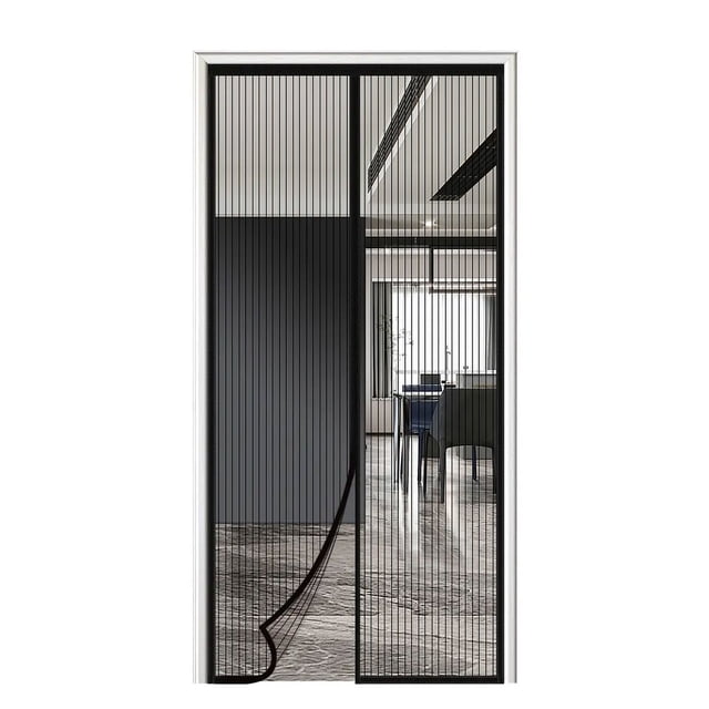 Mosquitera magnética para puerta, resistente, retráctil, malla para puerta, cierre de red, se adapta al tamaño de puerta de 32 x 80 pulgadas, protector de puertas para perros, cortina de pue