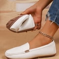 thumbnail image 2 of Women's Classic Comfort Leather Penny Loafers Casual Slip-Ons Lightweight Walking Flats Driving Mocs Boat Shoes, 37, 2 of 4