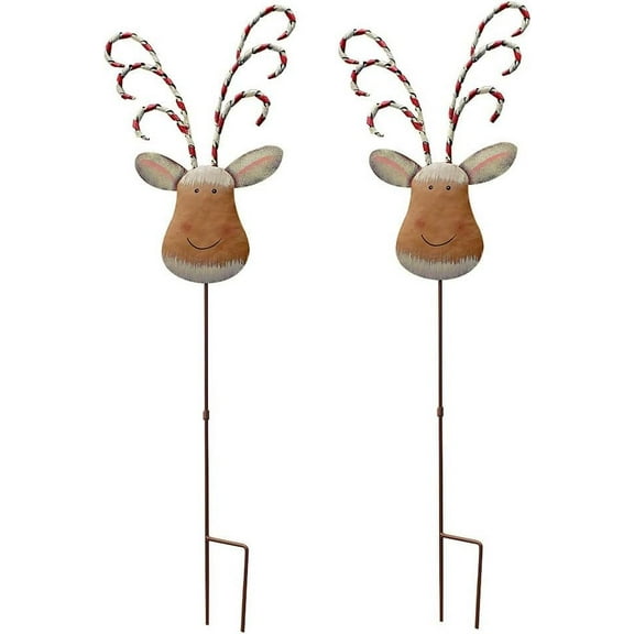 Metal  Christmas Garden Stake  Yard Stakes Outdoor Yard Lawn Ornaments Holiday Stake Christmas Decorations (2)