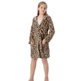 thumbnail image 4 of Topgal Teen Robe for Girls Cozy Classic Yellow Leopard Bathrobe Toddler Big Kid Size 12, 4 of 7
