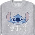 thumbnail image 3 of Disney - Lilo & Stitch - Stitch's A Pastel Cutie - Men's Crew Neck Fleece Pullover, 3 of 5