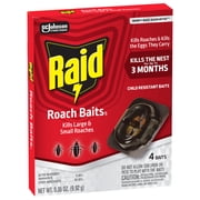 RAID® Double Control Large Roach Baits, 4 Count