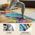 thumbnail image 4 of Colorful Tropical Leaf Pattern Hot Yoga Mat Towel Non Slip for Hot Yoga - Quick-Drying Yoga Mat Cover with 4 Corner Pockets with Travel Bag - Hot Yoga Towel Non Slip 74"x26", 4 of 6