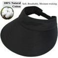 thumbnail image 2 of FL 2PCS Wide Brim Sun Visor Hat Women Large UV Protective Golf Beach Cap, 2 of 7