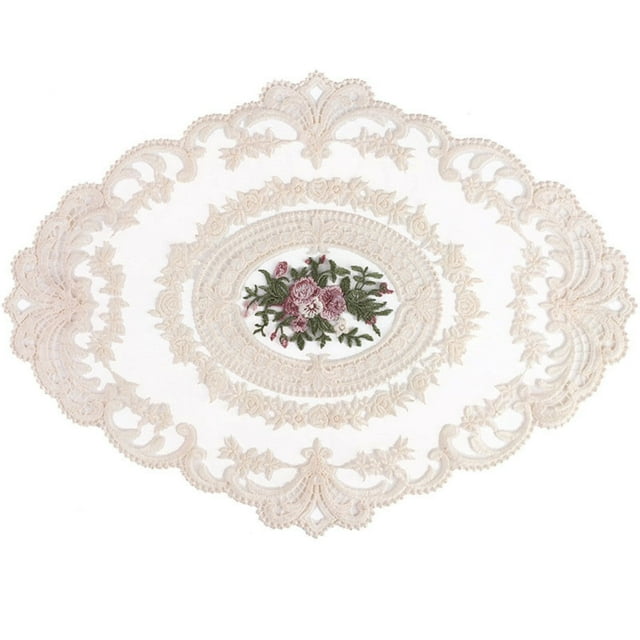 Napperon Rétro Européen en Dentelle, Fond Rétro Français, Accessoires de Tournage, Petit Nappe, Tapis Brodé
