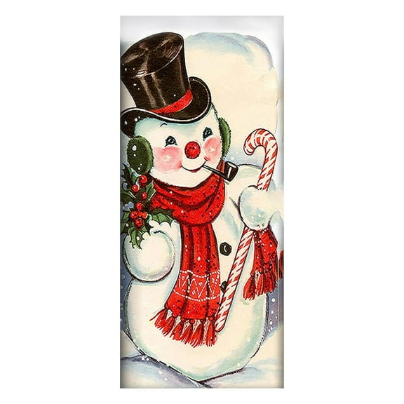 Christmas Door Decoration Door Cover Hanging Cloth Holiday Party Layout Scene Background Cloth