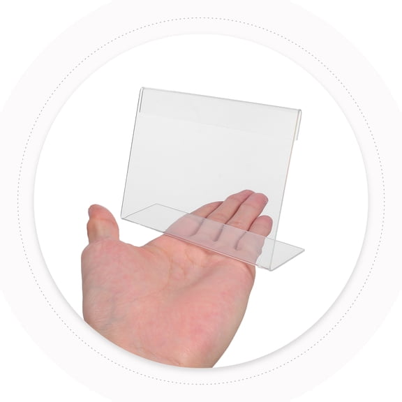 HONMEET Acrylic Label Holder Display for Retail Shelves 20 Pieces Clear Sign Holders
