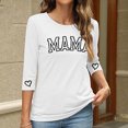 thumbnail image 5 of BVOFAR Mama Shirts for Women Round Neck 3/4 Sleeve T-Shirts Casual Letter Print Tops Mother's Day Gifts Loose Fit Tees, 5 of 5