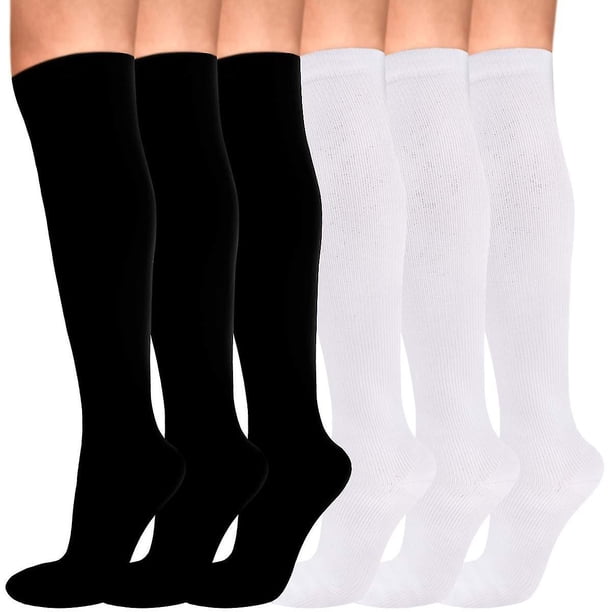 Calcetines de compresión LIUYMXG 6 pares para hombres y mujeres longitud de rodilla l-xl