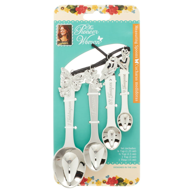 Folk Flower Wooden Measuring Spoons, Set of 4 – Kennedy Sue Gift & Home