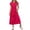 Hot Pink, variant on BRGZLK Womens Summer Modest Work Casual Solid Color Midi Knee Dress Pocket Short Sleeve Teacher Outfits Spring Travel Clothes