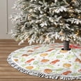 thumbnail image 3 of Christmas Tree Skirt, Painted Cute Cartoon Cat Christmas Tree Decorations Indoor, Tree Skirts Mat With Tassel Trim for Halloween New Year Holiday Christmas Party Decor 36 Inches, 3 of 7