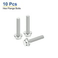 thumbnail image 3 of Uxcell 10Pack M6 x 30mm Hex Serrated Flange Bolts Screws 304 Stainless Steel, 3 of 5