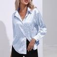 thumbnail image 4 of WEAIXIMIUNG Chemises de Maternité pour Femmes Drôle Mode Décontractée Imprimé Léopard Chemise à Manches Longues Imitation Soie Satinée, 4 of 6