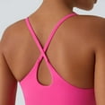 thumbnail image 4 of Breezora Women's Built-in Shorts Active Dress with Removable Padding Backless Workout Outfit for Movement L Size Hot Pink, 4 of 8