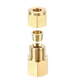 thumbnail image 3 of Uxcell Female Thread Tube OD Brass Compression Tube Fitting 8mm, 3 of 5