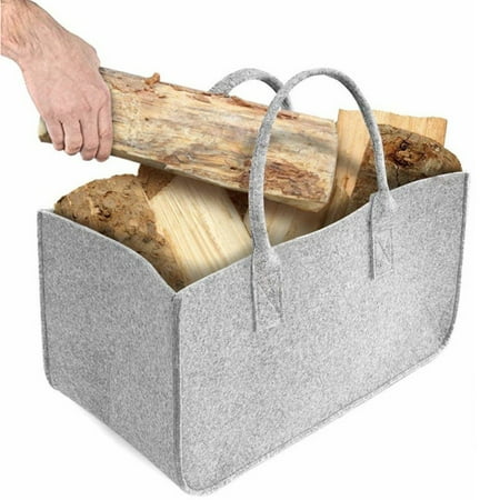 18x11x10in Firewood Carrier Log Tote Bag Fireplace Log Carrier Holders Felt Bag Gardening Tools Portable & Stout