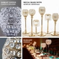 thumbnail image 4 of Efavormart Silver 16" Tall Crystal Candle Holder Goblet Votive Wedding Chandelier Decorative Centerpiece Set of 2, 4 of 8
