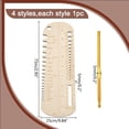 thumbnail image 2 of Sock Ruler Knitting Crochet Kit Sock Ruler Knitting Tool Set with Wood Templates Aluminum Crochet Hooks Size Measurement Hook Keyrings Lobster Clasps DIY Handmade Weaving Tools DIY, 2 of 7