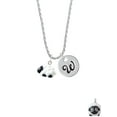 thumbnail image 2 of Delight Jewelry Resin White Lamb Silvertone Script Initial Disc - W - Charm Necklace, 20"+3", 2 of 4