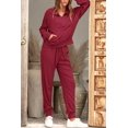 thumbnail image 2 of Womens 2 Piece Sweatsuits Set Long Sleeve Half Zip Pullover Sweatshirt Joggers Sweatpants Fall Outfits Tracksuit, 2 of 6