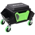 thumbnail image 5 of Olurrisa Mechanic Stool with 330lbs Load Capability, Garage Stool with Wheels, Rolling Creeper with Soft Rubber Cushion Seating for Auto Repair and DIY Home Car Beauty, Green And Black, 5 of 9