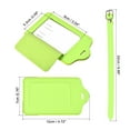 thumbnail image 4 of Uxcell 12x7cm Luggage Tag PU Holders Baggage Label Identifier with Straps Green Blue Yellow 3 Pack, 4 of 7